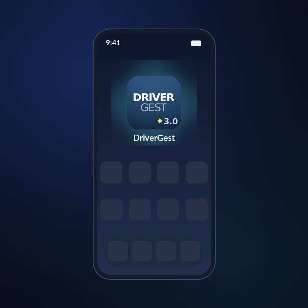 L'icona dell'app DriverGest sulla schermata Home di uno smartphone