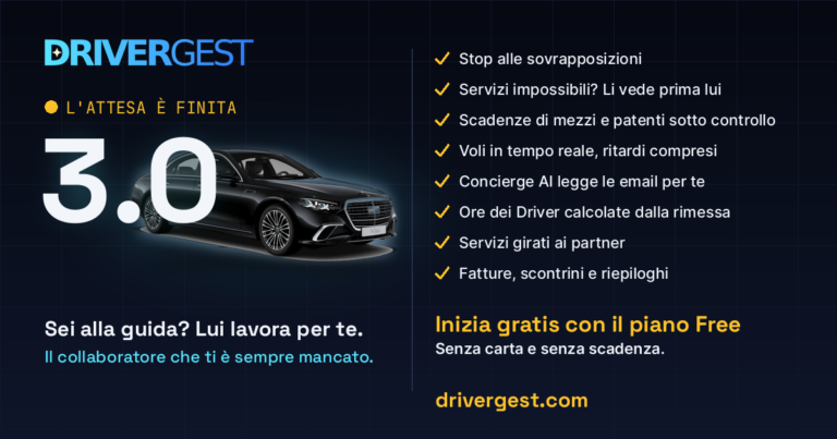 DriverGest 3.0 disponibile: la nuova versione del gestionale NCC